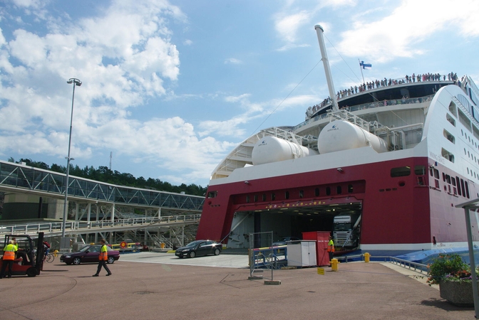 Modernus: naujoviško dizaino "Viking Grace" jūrų keltas.