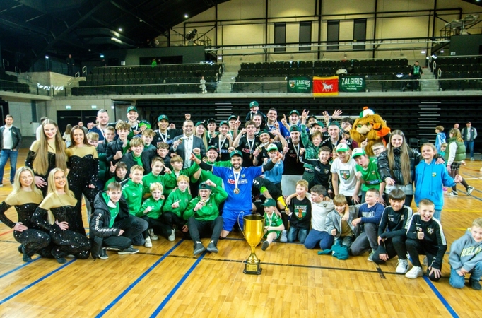 „Kauno Žalgirio“ salės futbolo komanda iškovojo TOPsport Futsal A lygos čempionų titulą