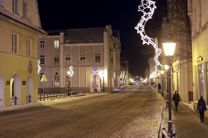 Šventiniais papuošimais klaipėdiečiai gali grožėtis ilgiau nei įprasta