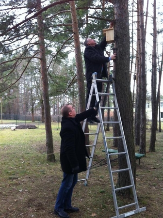 Grįžtantiems paukščiams – nuteistųjų rankomis sumeistrauti inkilai