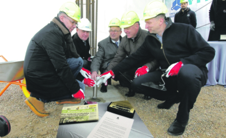 Naujo verslo centro pamatuose – kapsulė su "Kauno dienos" laikraščiu.