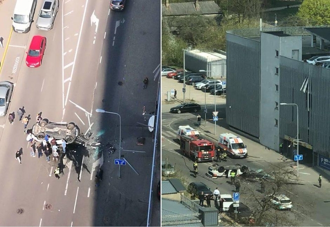 Iš daugiaaukštės aikštelės iškritusio BMW vairuotoja vis dar reanimacijoje