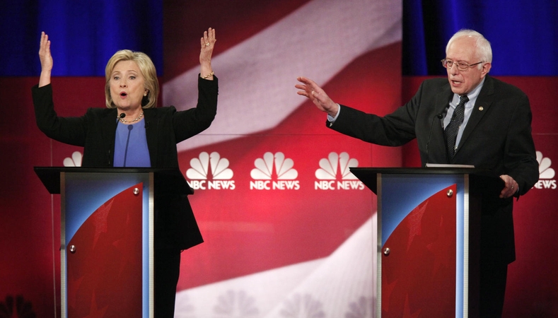 H. Clinton dvikovoje su B. Sandersu akcentavo savo patirtį ir kvalifikaciją