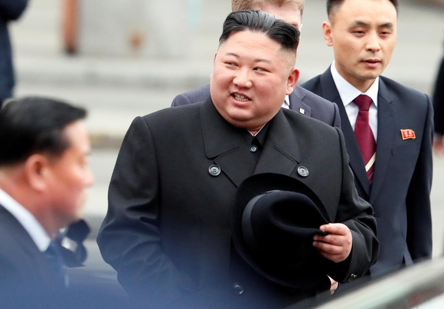Šiaurės Korėjos lyderis Kim Jong Unas atvažiavo į Rusiją