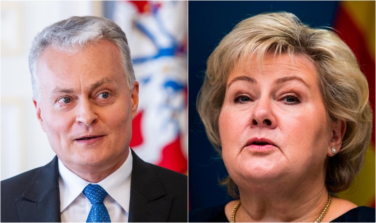 Gitanas Nausėda ir Erna Solberg