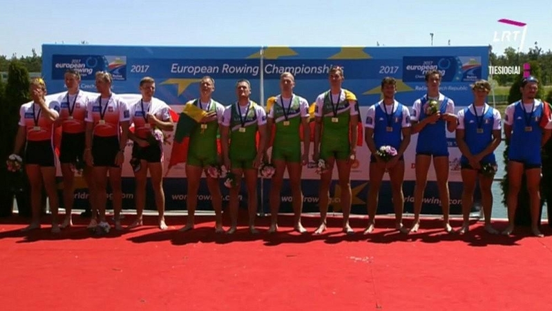 Lietuvos irkluotojų kvartetas Europos čempionate iškovojo auksą