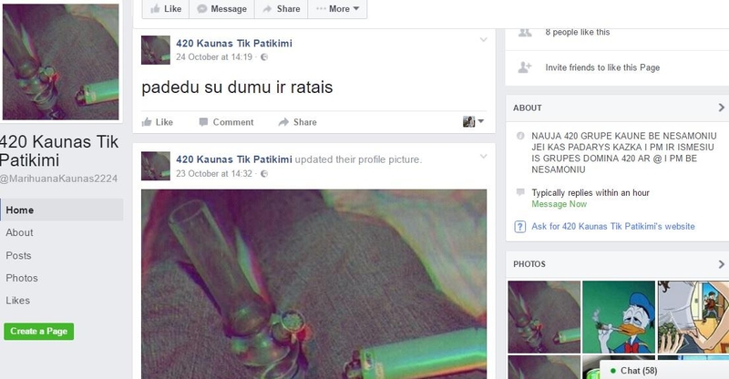 Socialiniuose tinkluose sukčiai prisidengia marihuana