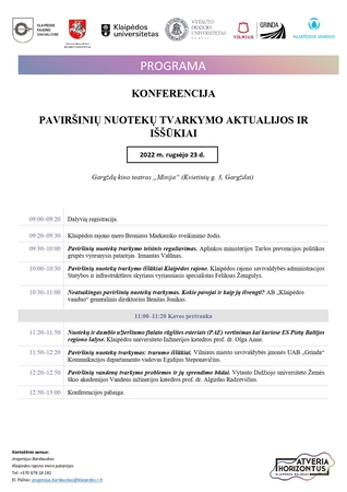 Kviečiama į konferenciją „Paviršinių nuotekų tvarkymo aktualijos ir iššūkiai“