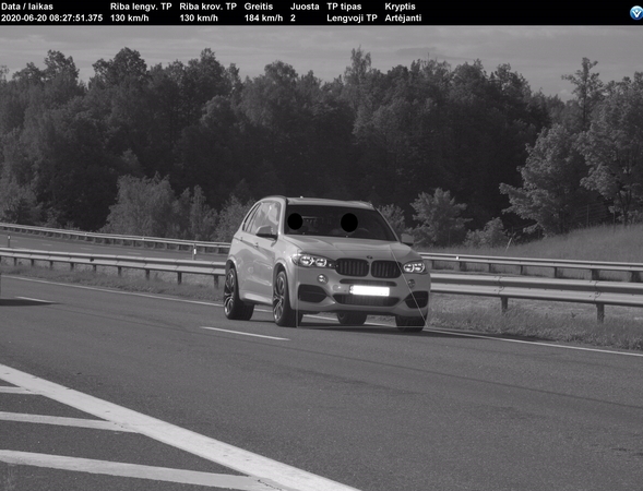 Pareigūnams įkliuvo daugiau nei 50 km/val. greitį viršijęs BMW vairuotojas