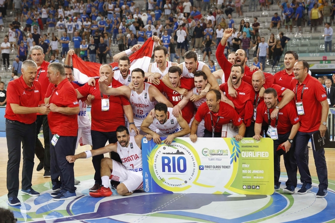 Kroatijos vyrų krepšinio rinktinė iškovojo kelialapį į Rio de Žaneirą