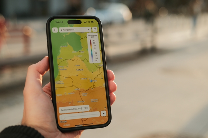 Lietuvos hidrometeorologijos tarnyba pristatė mobiliąją orų programėlę