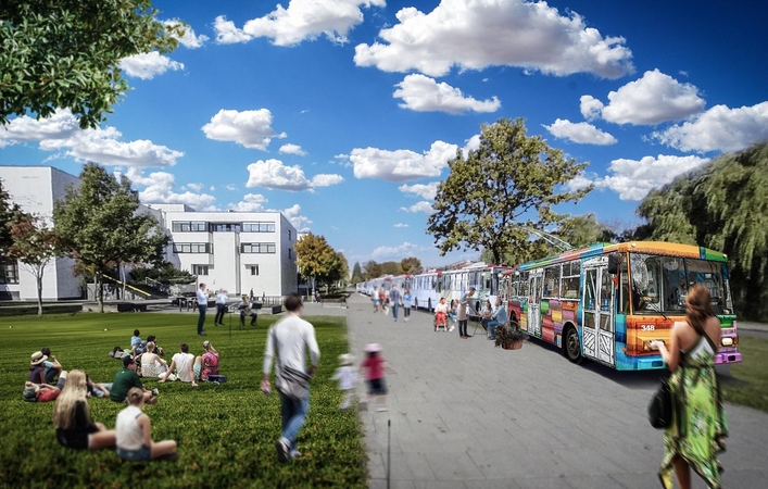 Studentų miestelio vartai: senieji troleibusai bus prikelti naujam gyvenimui?