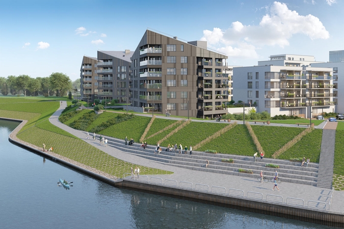 Kaunas keičiasi: apleista pakrantė virsta moderniu rajonu