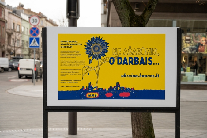 Laisvės alėjoje – paroda su vaizdais iš Charkivo