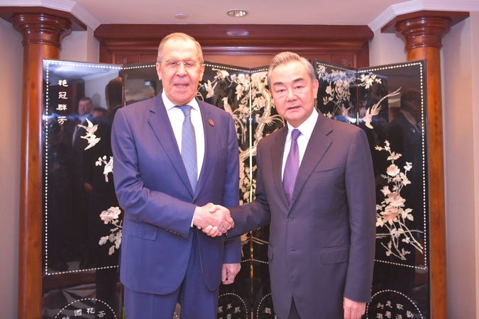  Sergejus Lavrovas ir Wang Yi 