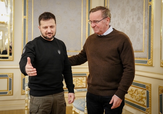 Volodymyras Zelenskis ir Borisas Pistorius