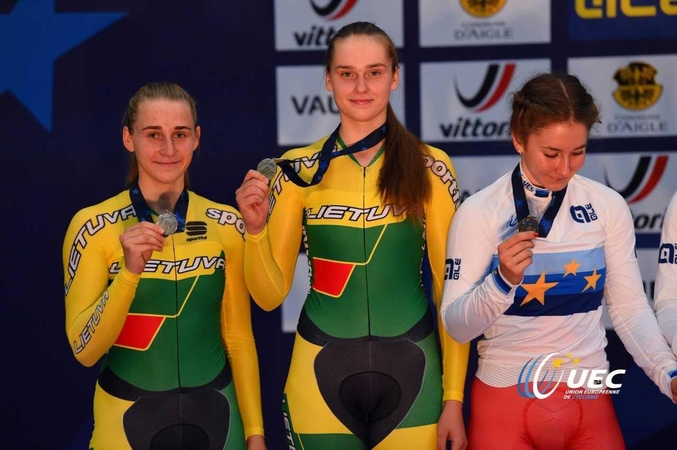 Dviratininkės V. Šumskytė ir A. Savičiūtė – Europos jaunių vicečempionės!