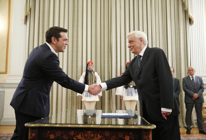 Alexis Tsipras ir Prokopis Pavlopoulos