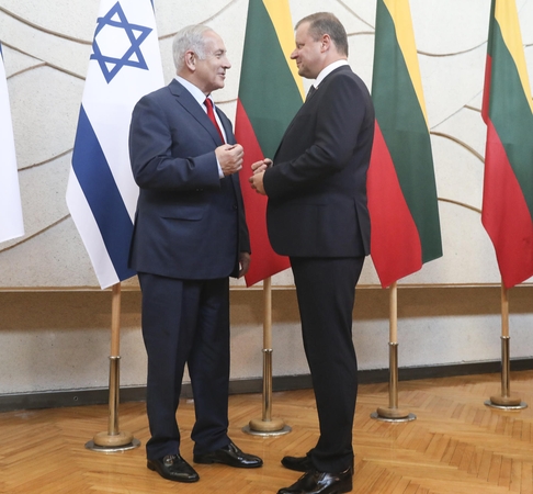 Benjaminas Netanyahu ir Saulius Skvernelis