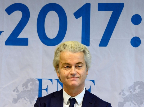 Geertas Wildersas ir jo Laisvės partija populiariausi Nyderlanduose