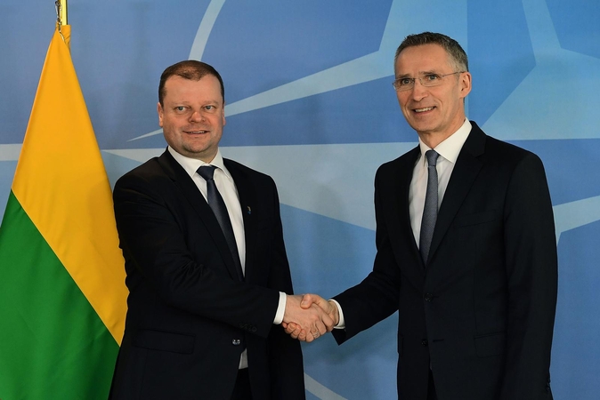 Saulius Skvernelis ir Jensas Stoltenbergas