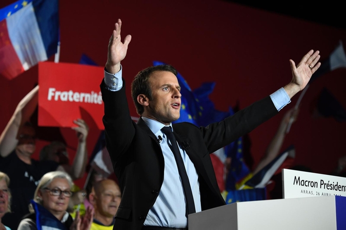 E. Macronas nušvilptas M. Le Pen palaikančioje šiaurinėje Prancūzijoje