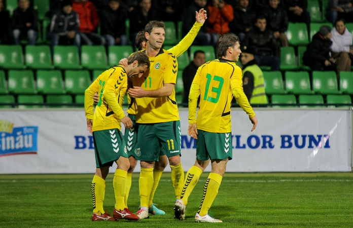 Lietuvos rinktinė Kišiniove sužaidė lygiosiomis su Moldovos futbolininkais