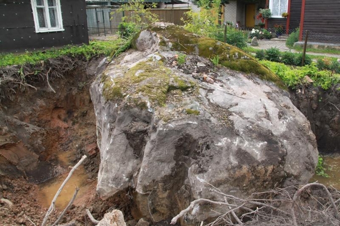Telšių rajone aptiktas vienas didžiausių Lietuvoje riedulių
