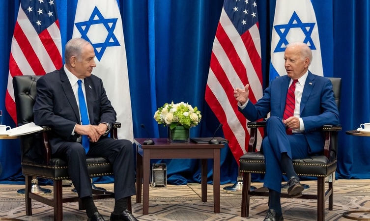 Benjaminas Netanyahu ir Joe Bidenas