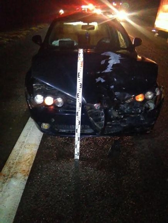 Neblaivus vairuotojas taranavo karo policijos automobilį