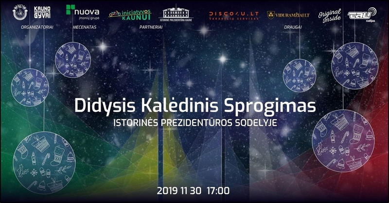 „Didysis Kalėdinis sprogimas“ istorinės Prezidentūros kiemelyje