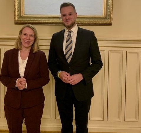  Anniken Huitfeldt ir Gabrielius Landsbergis