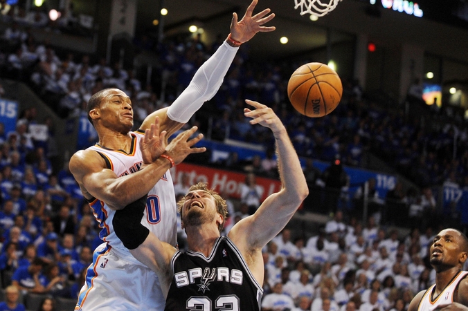 Oklahomos krepšininkai namuose antrą kartą įveikė reguliariojo NBA sezono nugalėtojus