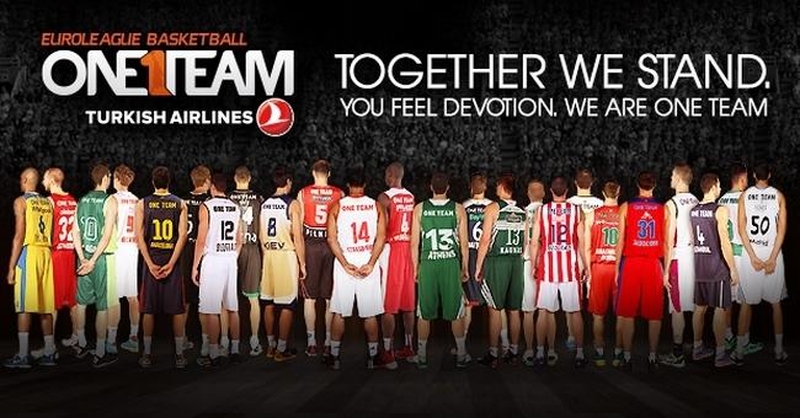Žaidėjų pavardes ant Eurolygos marškinėlių pakeis šūkis „One Team“