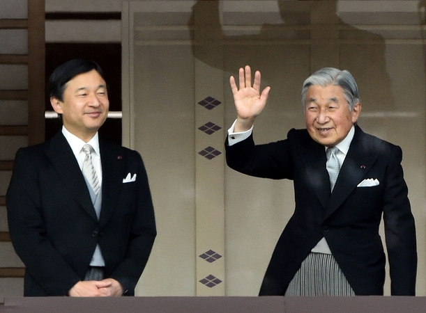 Naruhito (kairėje) ir Akihito 