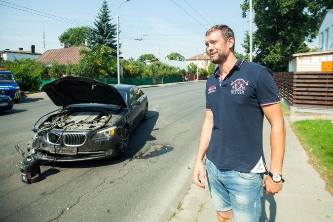 Kaune į avariją pateko N. Bunkės mylimasis