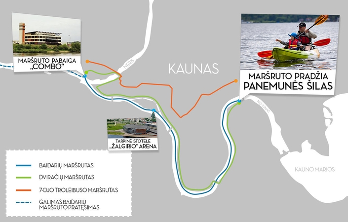 Siekiama išvystyti baidarių trasą nuo Panemunės šilo iki „Combo“
