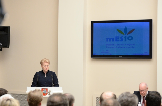 Prezidentė: narystė ES – vienas geriausių Lietuvos istorijoje sprendimų