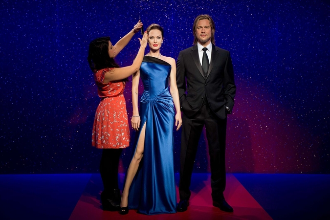 „Madame Tussauds“ muziejuje – naujos B. Pitto ir A. Jolie skulptūros