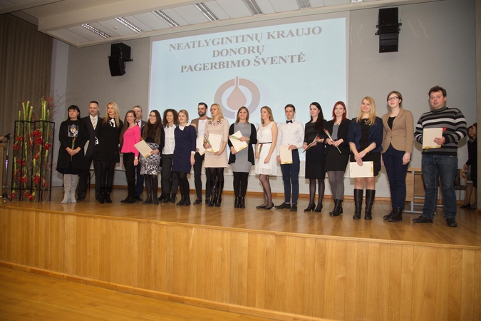 Kaune apdovanoti kraujo donorai