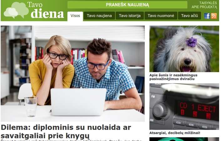 Nauja portalo rubrika – tribūna kasdienio gyvenimo reporteriams