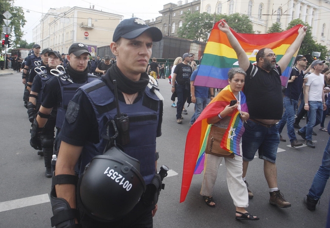 Per homoseksualų paradą Kijeve suimta dešimtys žmonių