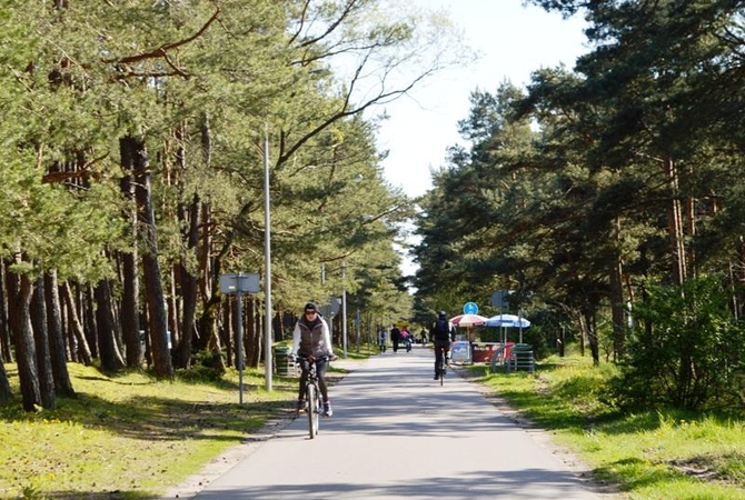 Į Palangos paplūdimį – su dviračiais