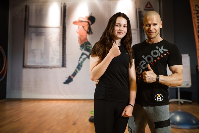 Pasiekimai: didžiuotis tikrai yra kuo – laikydamasi trenerio ir mitybos specialistės parengtos individualios programos Gabija atsikratė 30 kilogramų.