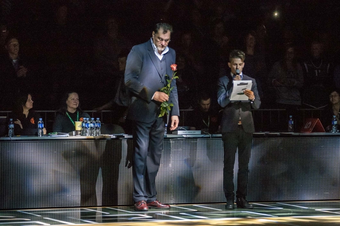 A. Sabonį sugraudino jubiliejaus ceremonija "Žalgirio" arenoje