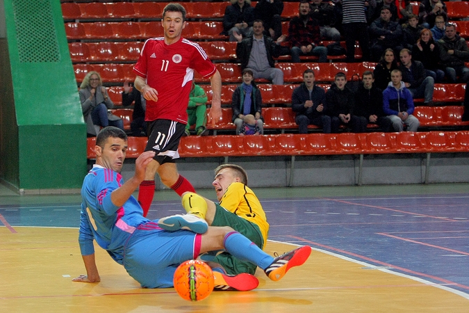 Pasaulio salės futbolo čempionato atrankos starte Lietuva nusileido Albanijai