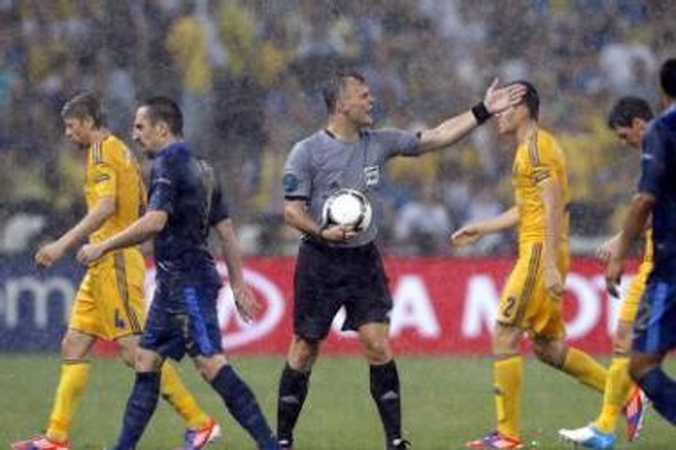 Ukrainos ir Prancūzijos kovą po liūties laimėjo prancūzai