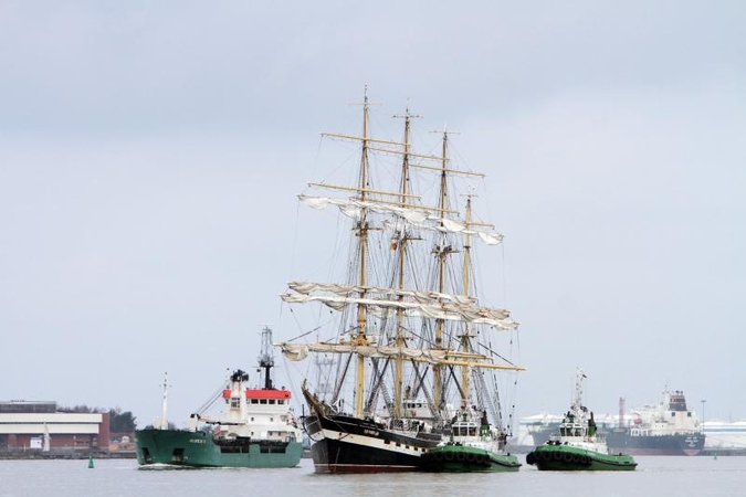 Klaipėda sulaukė burlaivio „Kruzenštern“