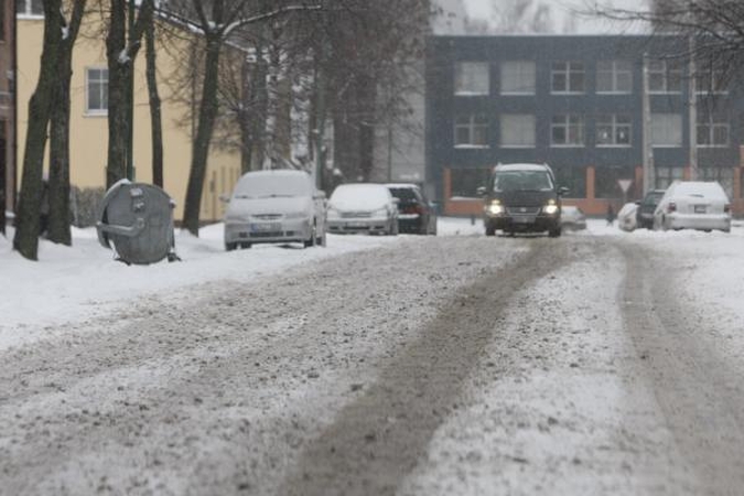 Žiema Klaipėdoje: eismo sąlygos sudėtingos