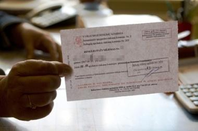 Pristatyti rinkėjų pažymėjimus trukdo gyventojų baimė